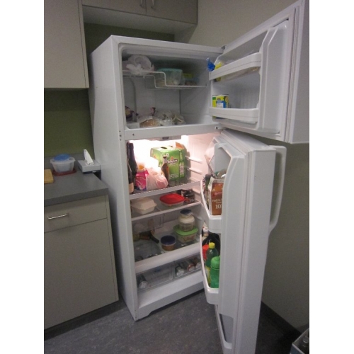 GE White Fridge Top Freezer Refrigerator Allsold.ca Buy & Sell Used Office Furniture Calgary
